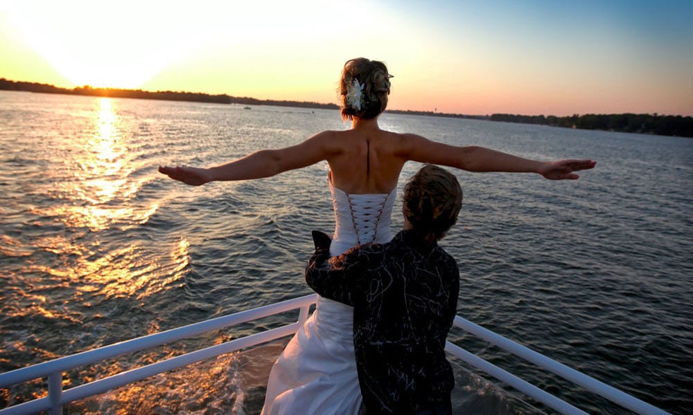 Wedding Couple on Boat